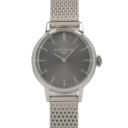 LOCMAN 時計 シルバー ステンレススティール メッシュメタル ロゴ  腕時計 0253A07A-00GYNKB0 1960 LADY