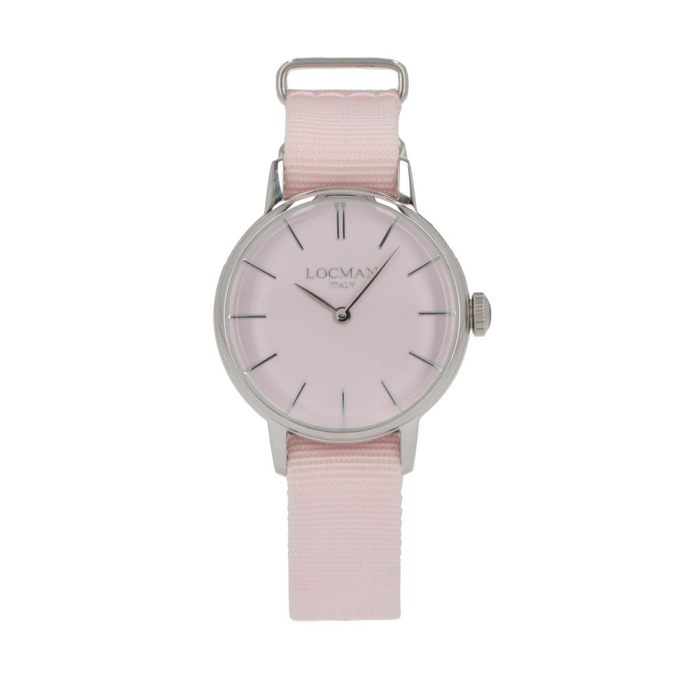 LOCMAN 時計 ピンク ステンレススティール シルバー 腕時計 0253A11A-00PKNKNP 1960 LADY