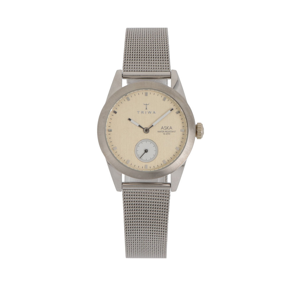TRIWA 時計 ASKA ステンレス ステンレスメッシュ ロゴ 腕時計 AKST104-MS121212