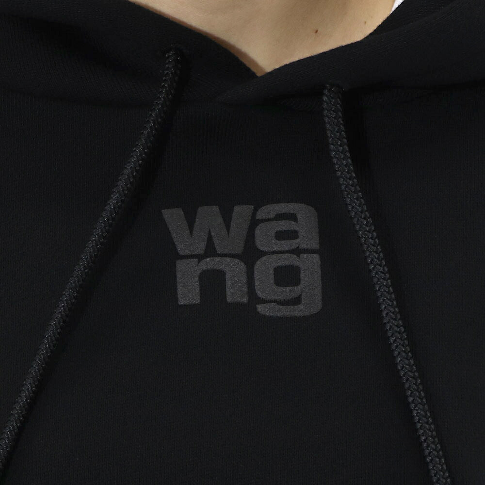 Alexander Wang フーディ パーカー ブラック ロゴ 裏起毛