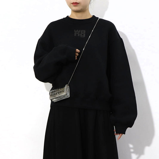 Alexander Wang プルオーバー スウェット ロゴ クロップド丈