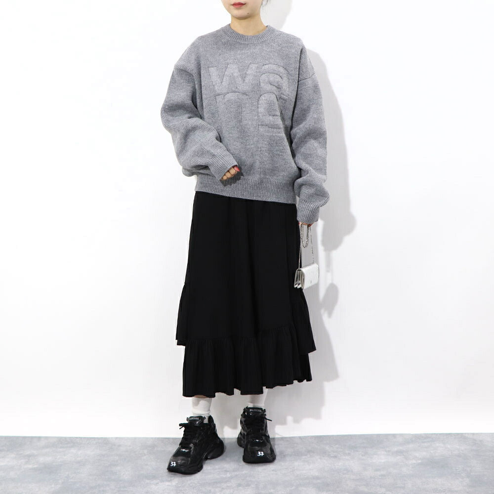 Alexander Wang ロゴ ニット グレー オーバーサイズ