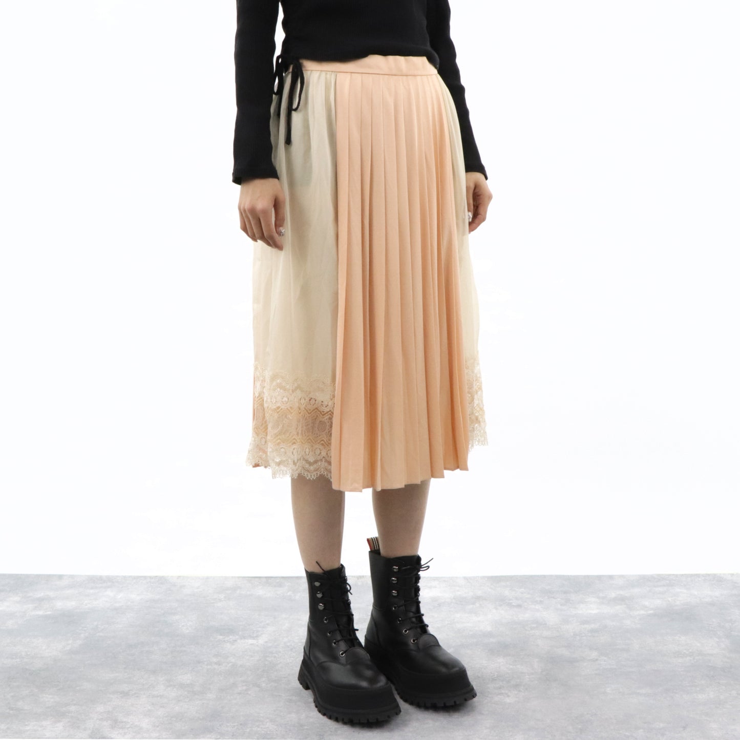 バーバリー プリーツスカート 8019011 A7090 ピンクベージュ