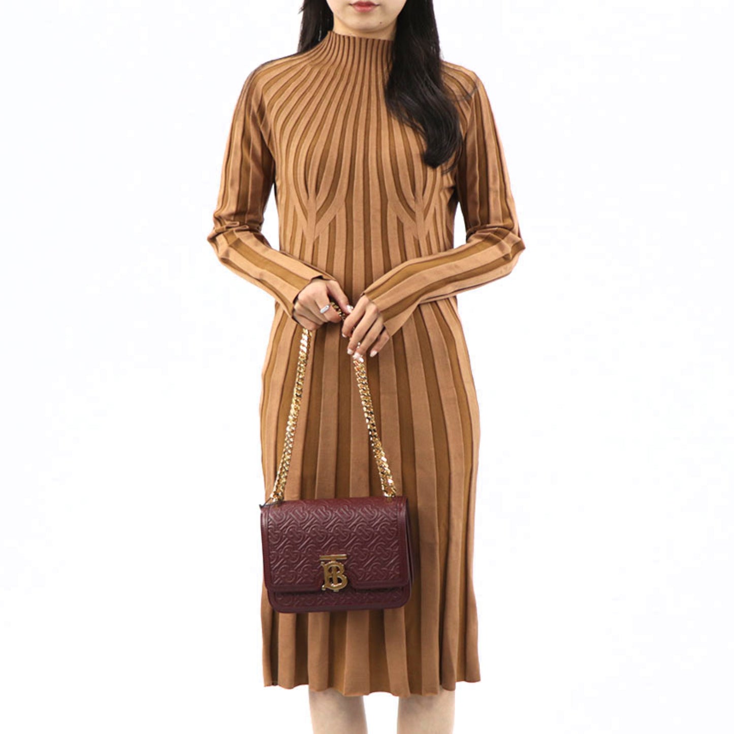 バーバリー ニットワンピース 8023934 A4752 ミモレ丈