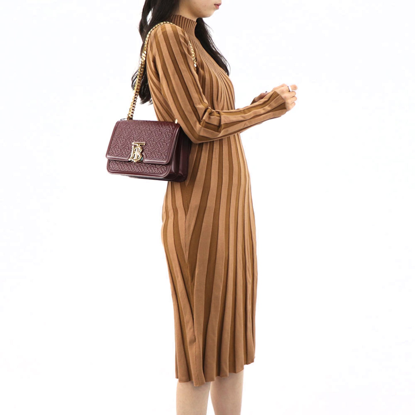 バーバリー ニットワンピース 8023934 A4752 ミモレ丈