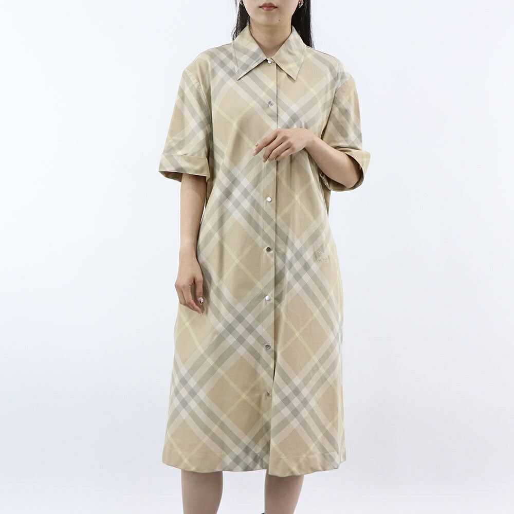Burberry ワンピース ベージュ 現行タグ バーバリーベビーワンピース