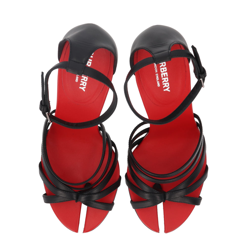 バーバリー サンダル ヒール 8028465 A1189 BLACK