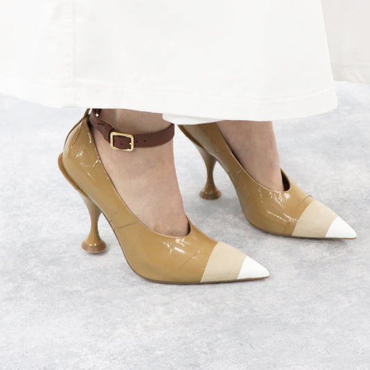 バーバリー パンプス ヒール 8020005 A1211 ブラウン系