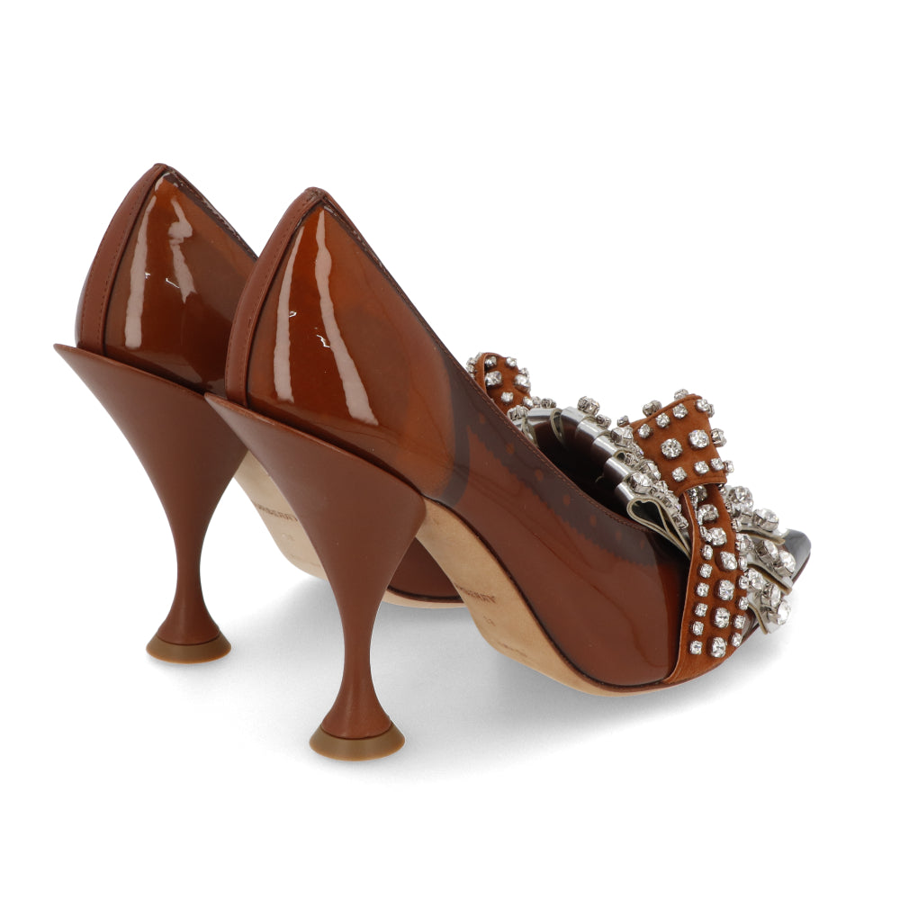 バーバリー パンプス ヒール 8020375 A1212 ブラウン系