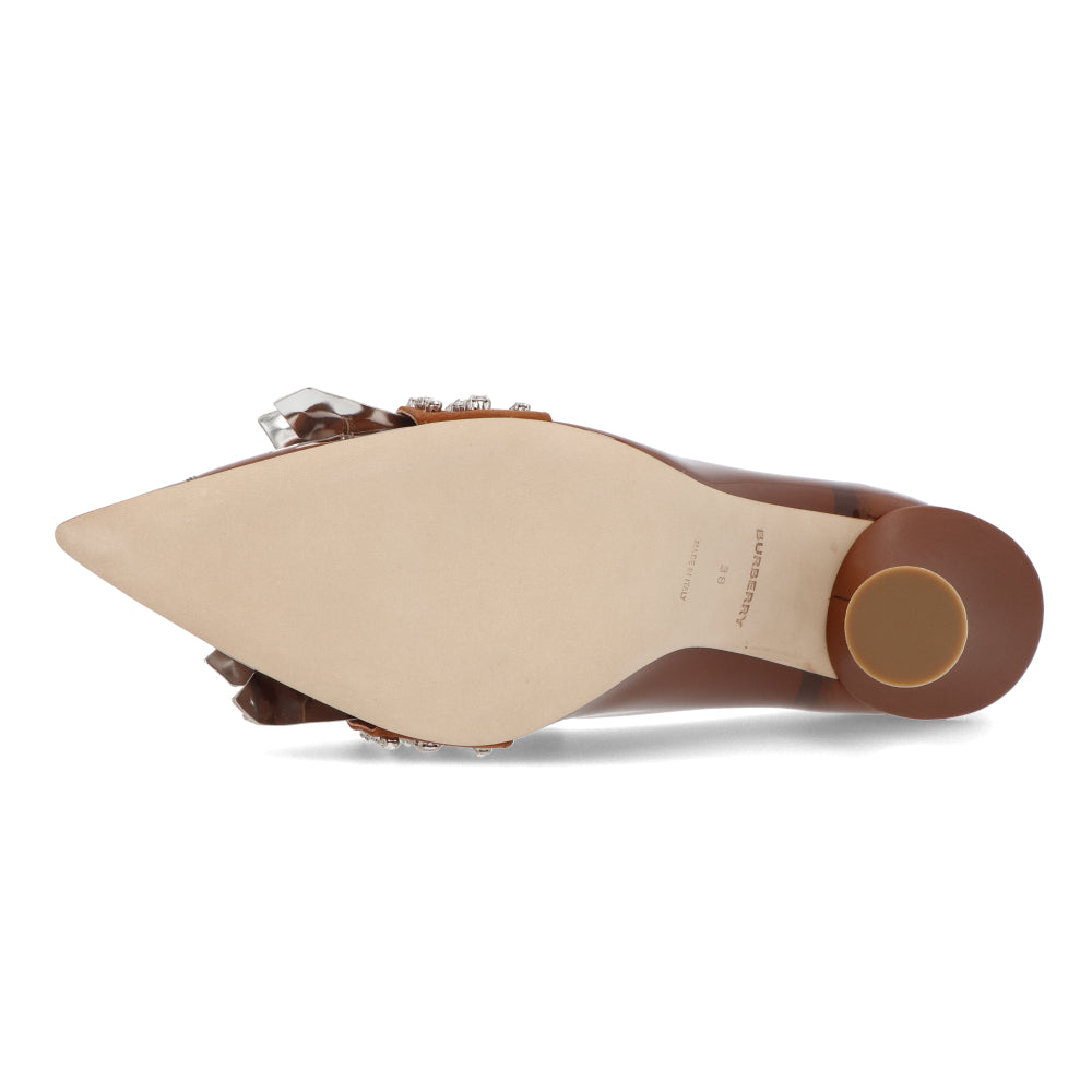 バーバリー パンプス ヒール 8020375 A1212 ブラウン系