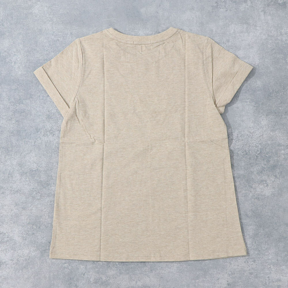 クロエ Chloe トップス Tシャツ・カットソー レディース ベージュ ホワイト コットン ロゴ 刺繍 クルーネック キッズモデル カットソー 半袖 C20112 C03