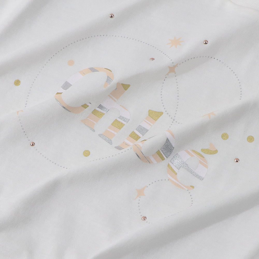 クロエ Chloe トップス Tシャツ・カットソー レディース ホワイト コットン Chloe Kids ロゴ クルーネック キッズモデル カットソー 半袖 C20111 117