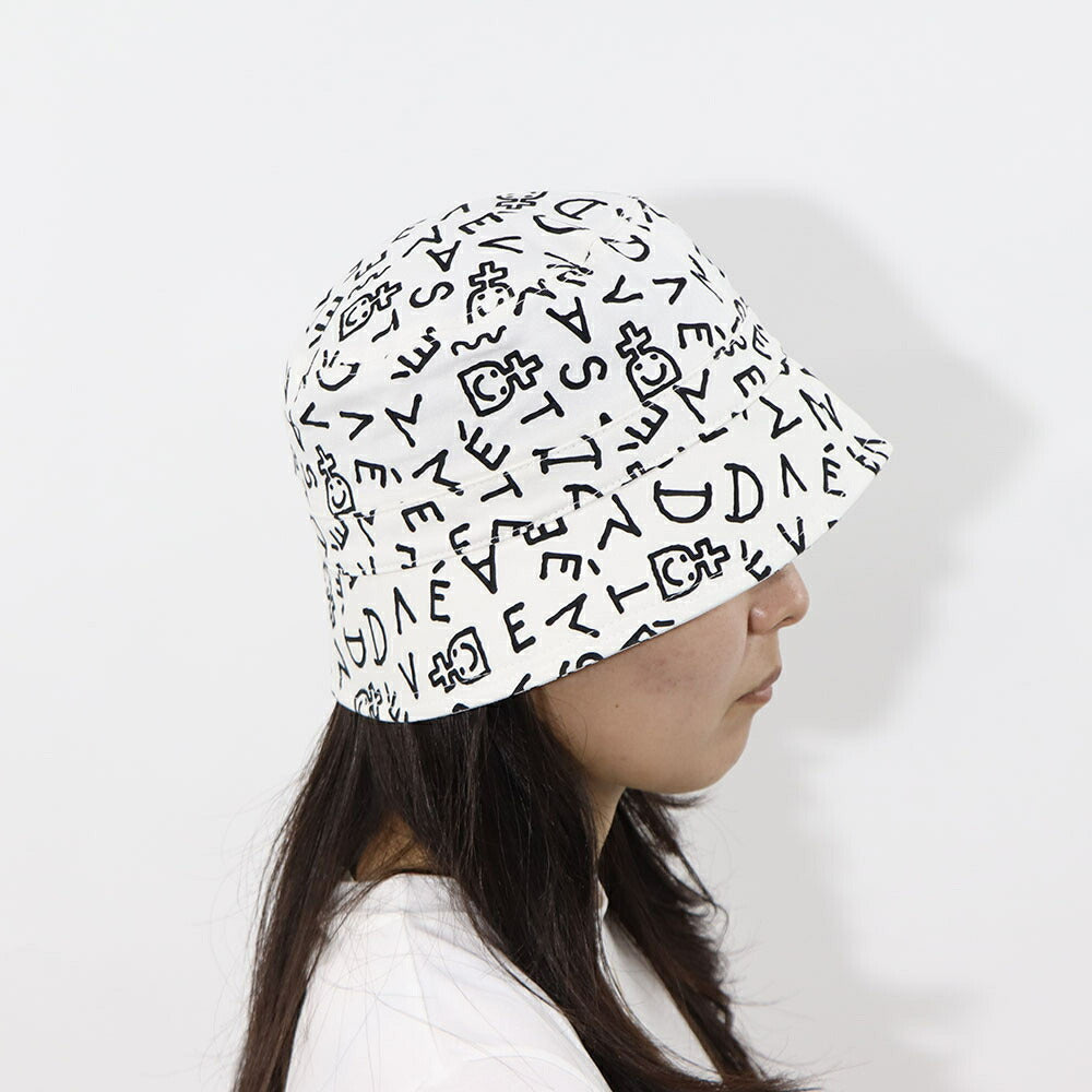 DEVASTEE バケットハット ロゴ 総柄 グラフィック