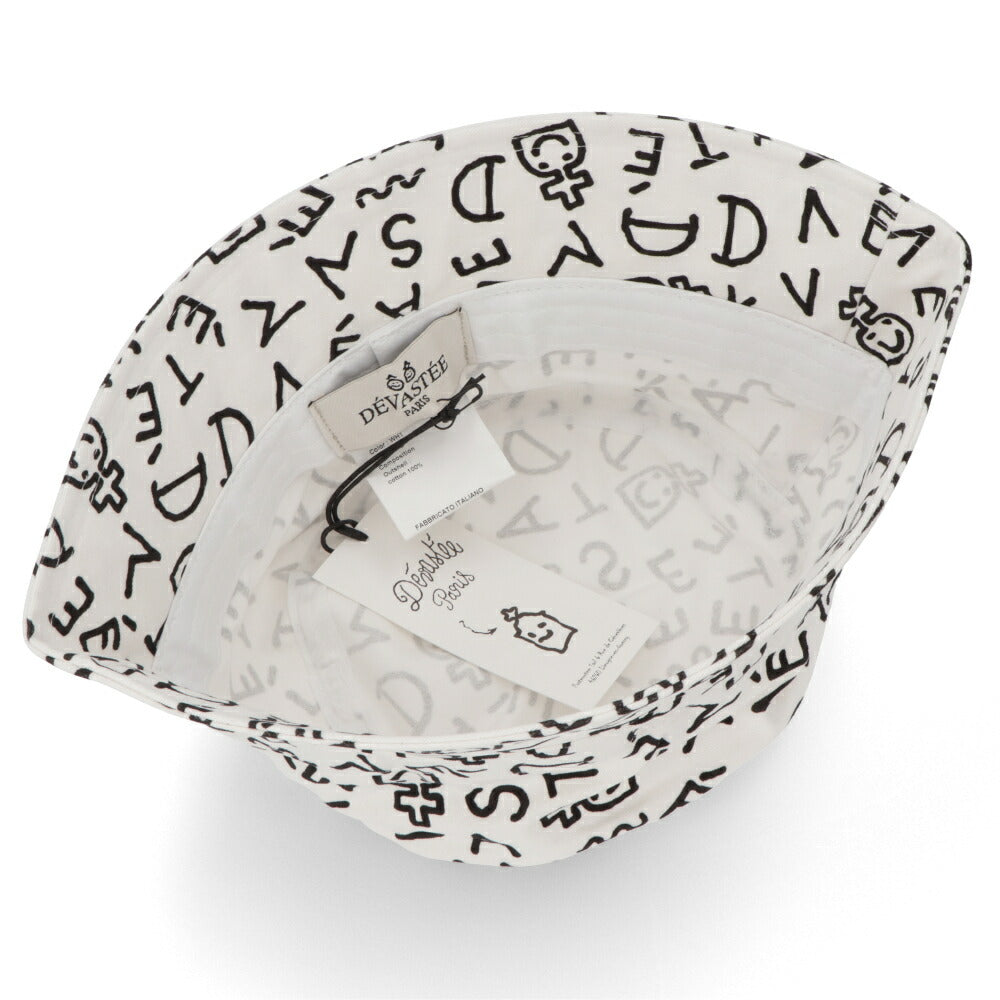 DEVASTEE バケットハット ロゴ 総柄 グラフィック