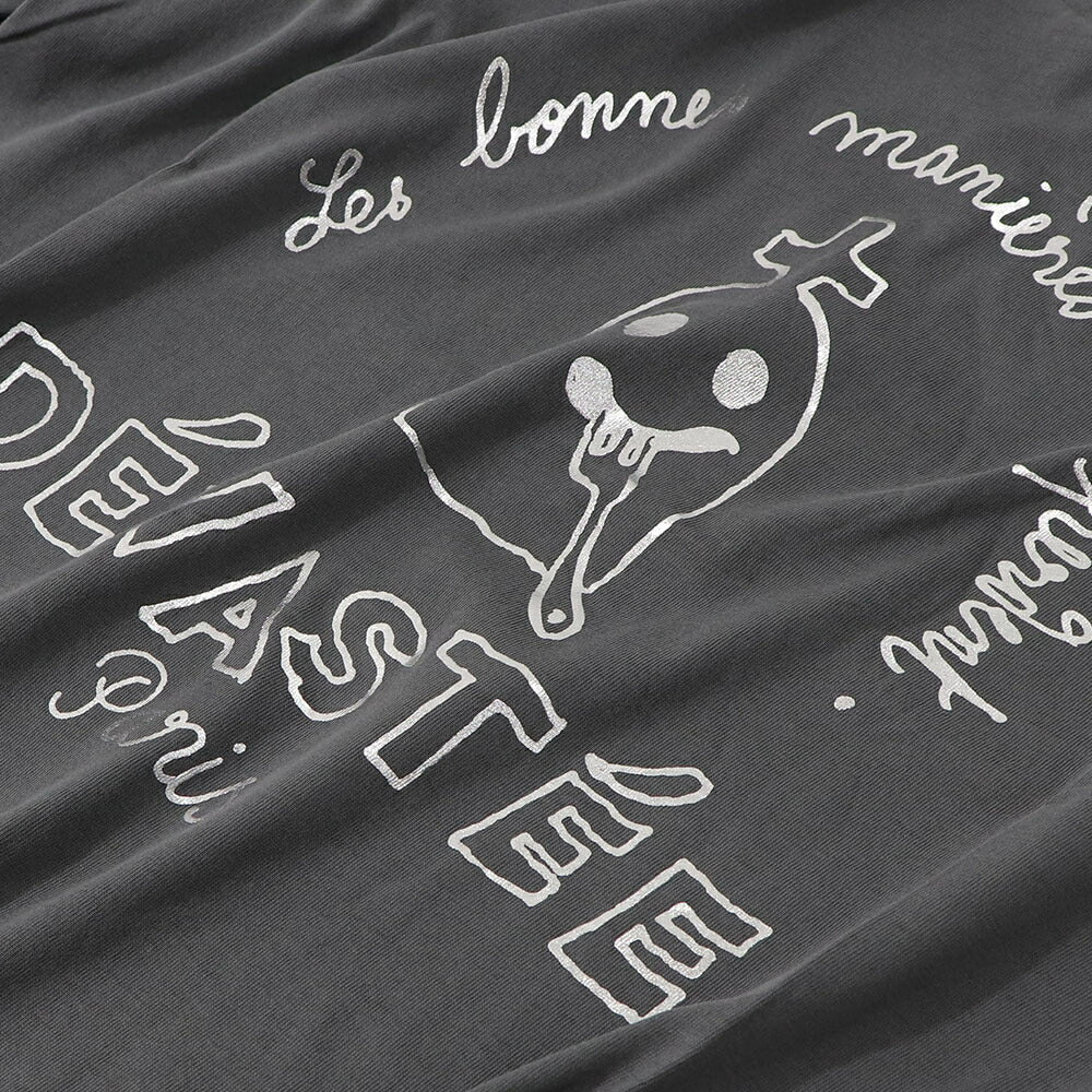 デヴァステ DEVASTEE トップス Tシャツ・カットソー レディース ブラック グレー ホワイト コットン ロゴ プリント キャラクター クルーネック 丸襟 お化けモチーフ 半袖 R3FWTP023
