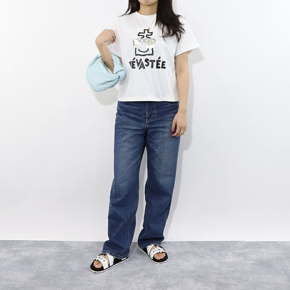 デヴァステ DEVASTEE トップス Tシャツ・カットソー レディース ブラック ホワイト コットン エラスタン ロゴ プリント キャラクター クルーネック 丸襟 半袖 R3SMTP020
