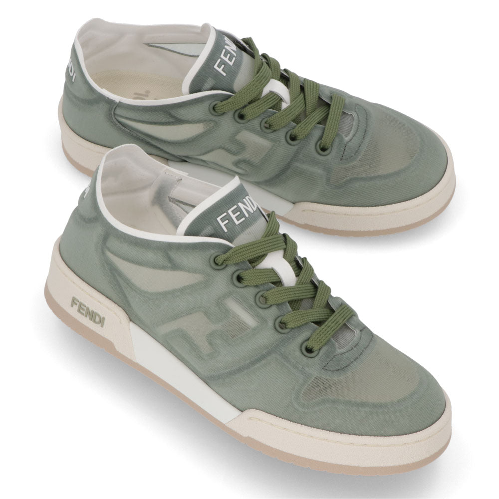 フェンディ FENDI シューズ スニーカー レディース MATCH SNEAKER グリーン ポリアミド ポリウレタン ポリエステル メッシュ ロゴ くすみカラー 8E8415 AN7K