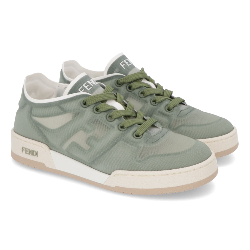 フェンディ FENDI シューズ スニーカー レディース MATCH SNEAKER グリーン ポリアミド ポリウレタン ポリエステル メッシュ ロゴ くすみカラー 8E8415 AN7K