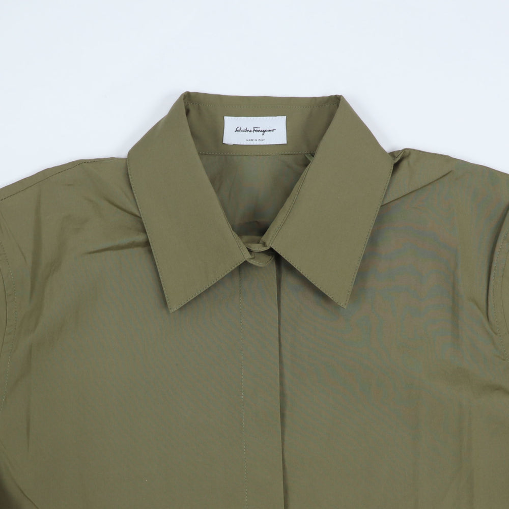 フェラガモ FERRAGAMO シャツ KAH GR カーキ