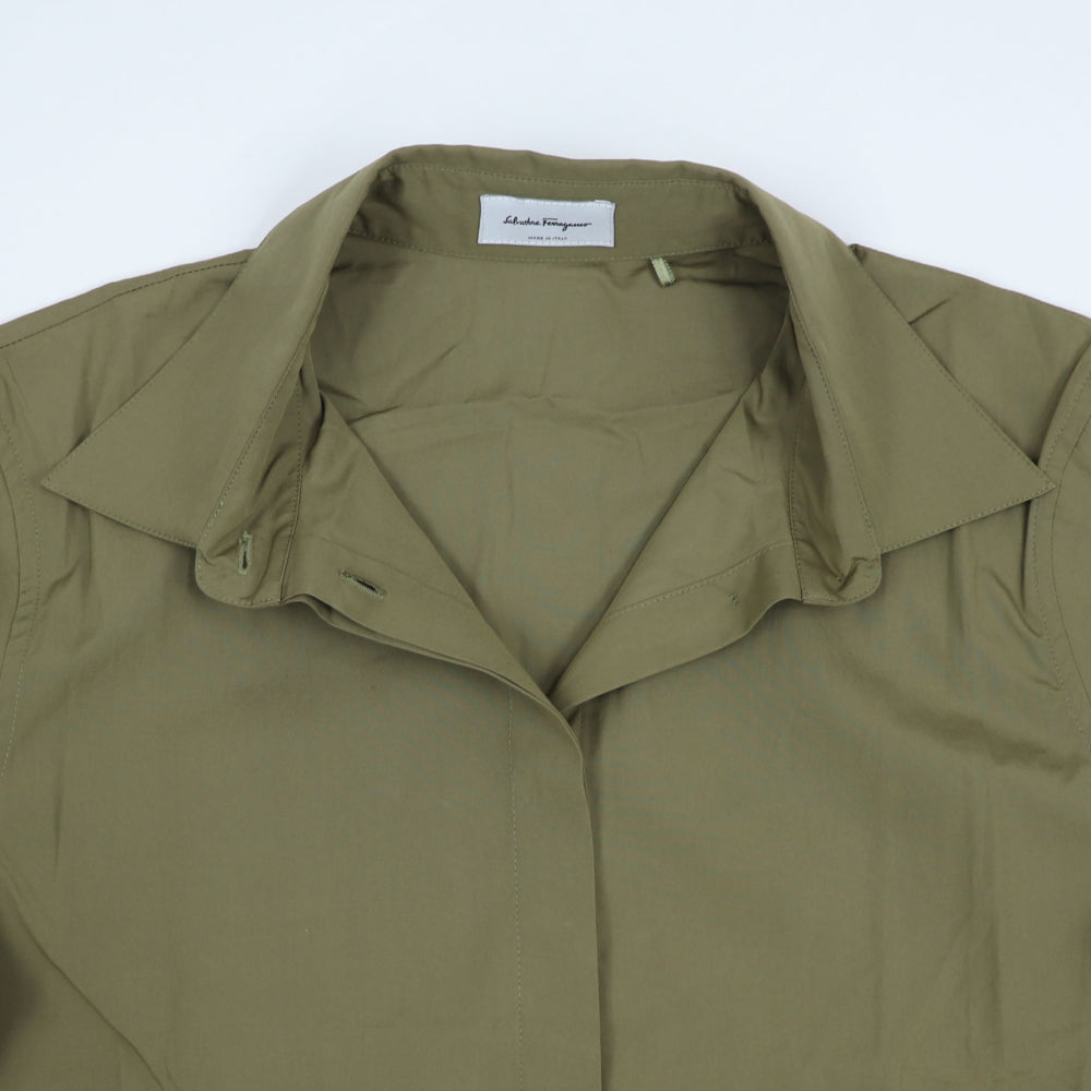 フェラガモ FERRAGAMO シャツ KAH GR カーキ