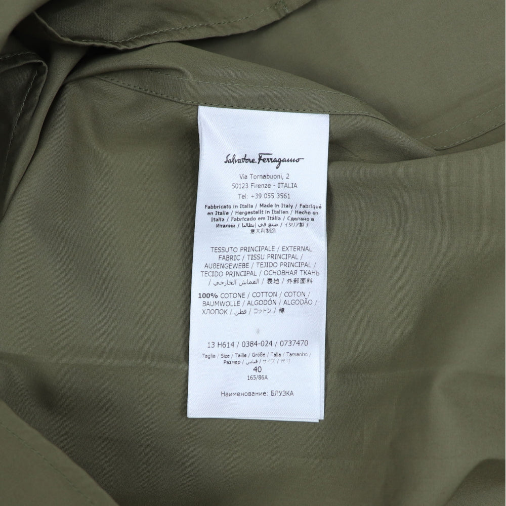 フェラガモ FERRAGAMO シャツ KAH GR カーキ