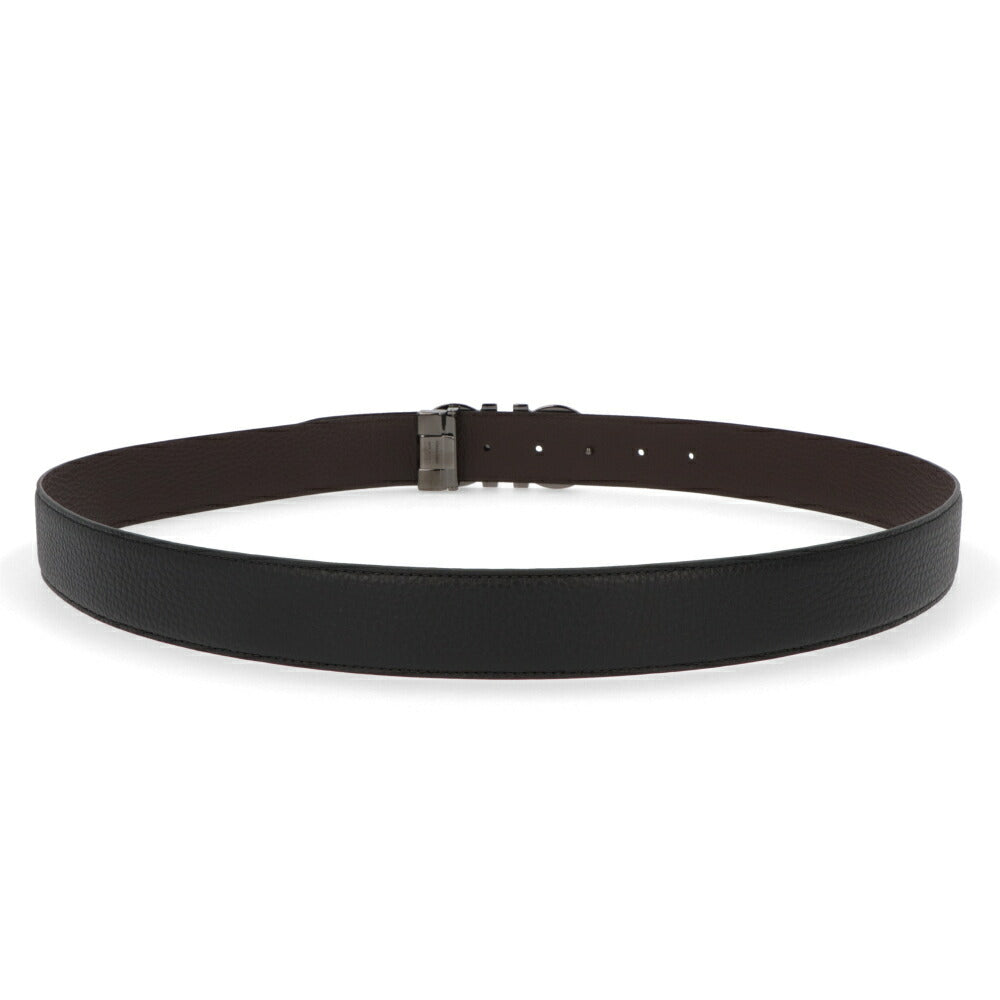 FERRAGAMO ベルト リバーシブルベルト ブラック×ダークブラウン カーフレザー 679710 689134