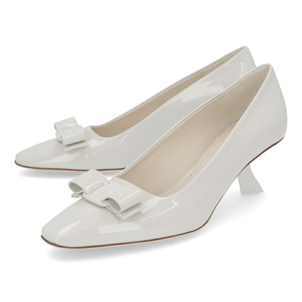 FERRAGAMO パンプス ANZ ホワイト ヒールあり 0763952 – LE CHIEN