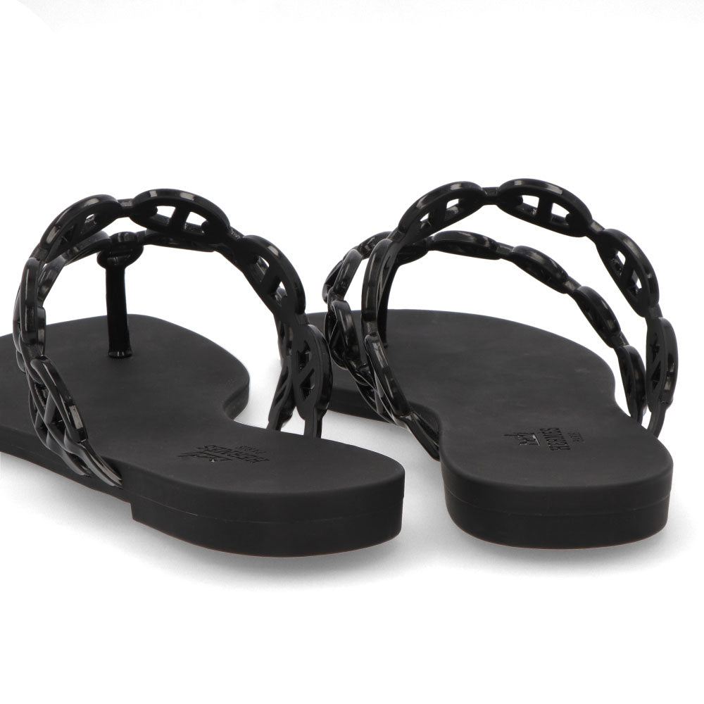 エルメス サンダル アイランド ブラック シェーヌダンクル