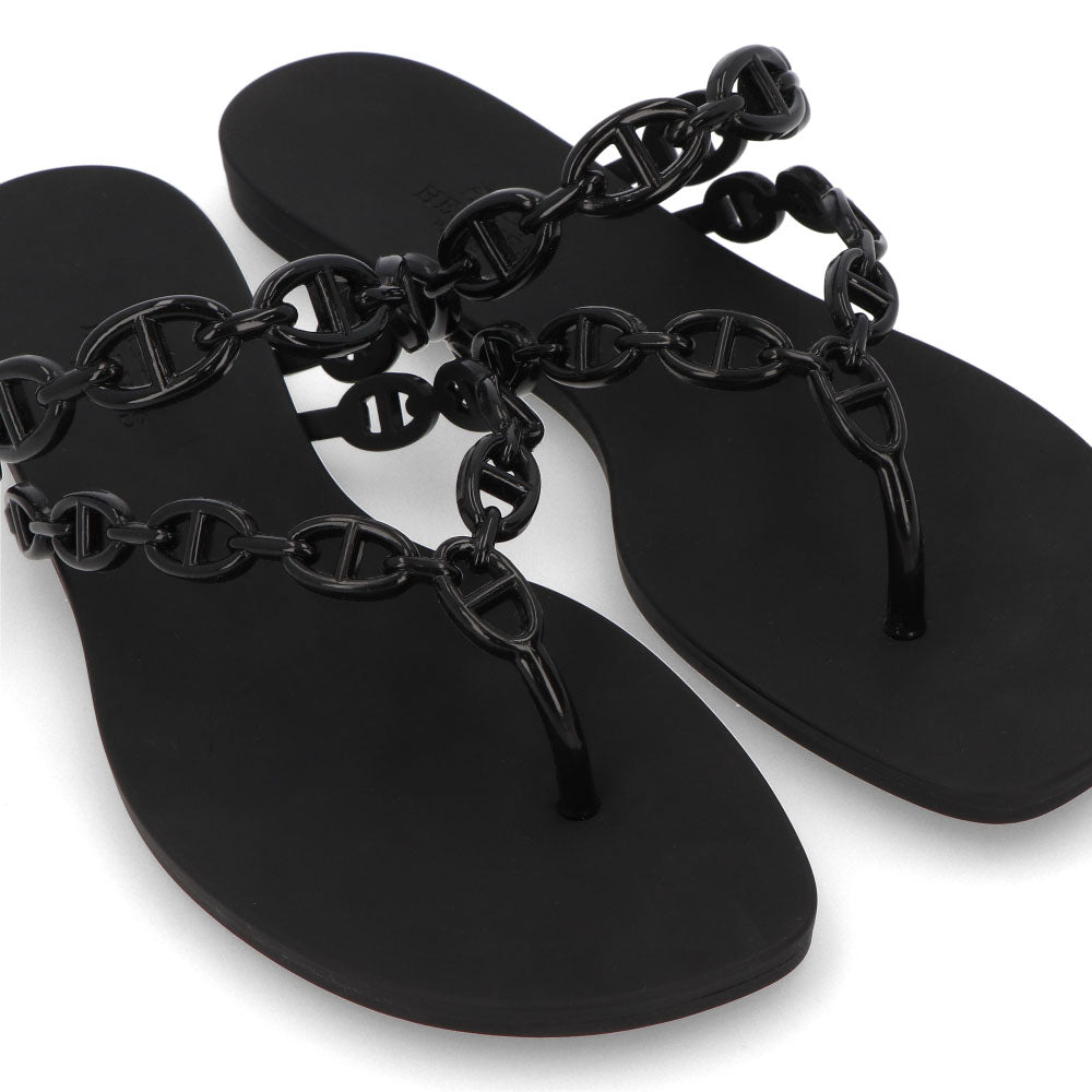 エルメス サンダル アイランド ブラック シェーヌダンクル