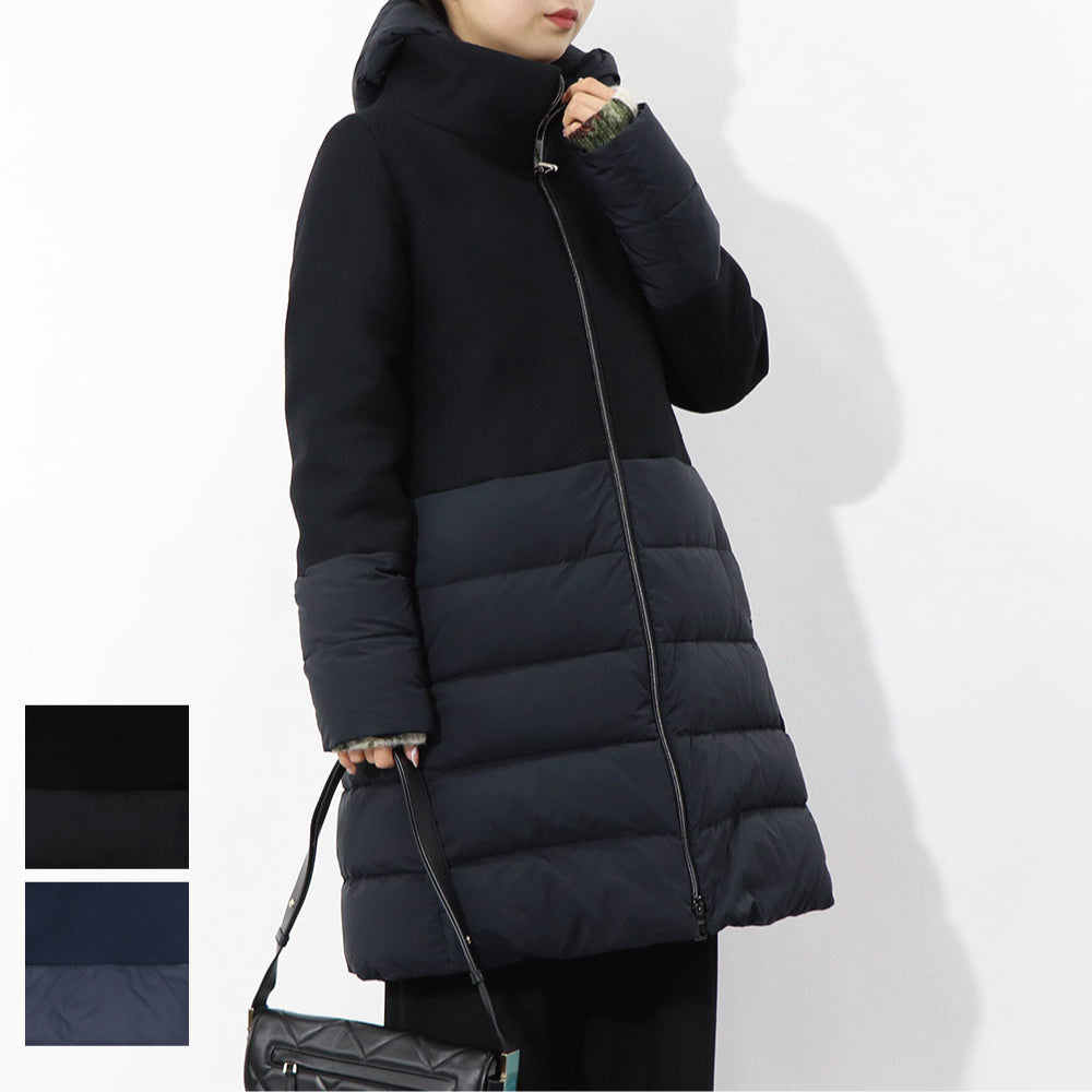 HERNO ダウンコート ウール切替 PI001965D