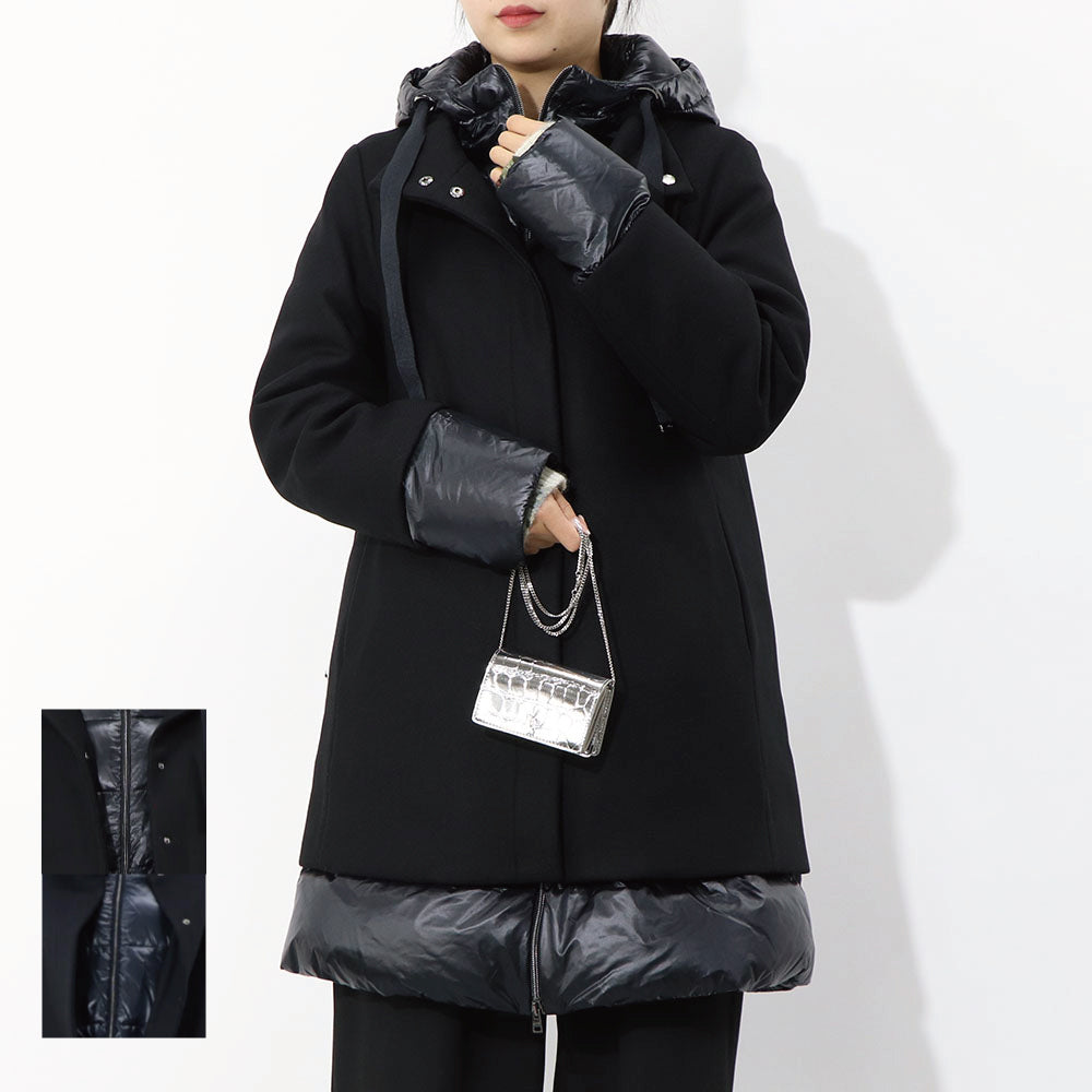 HERNO ダウンコート ウールツイル ウール ナイロン ダウン