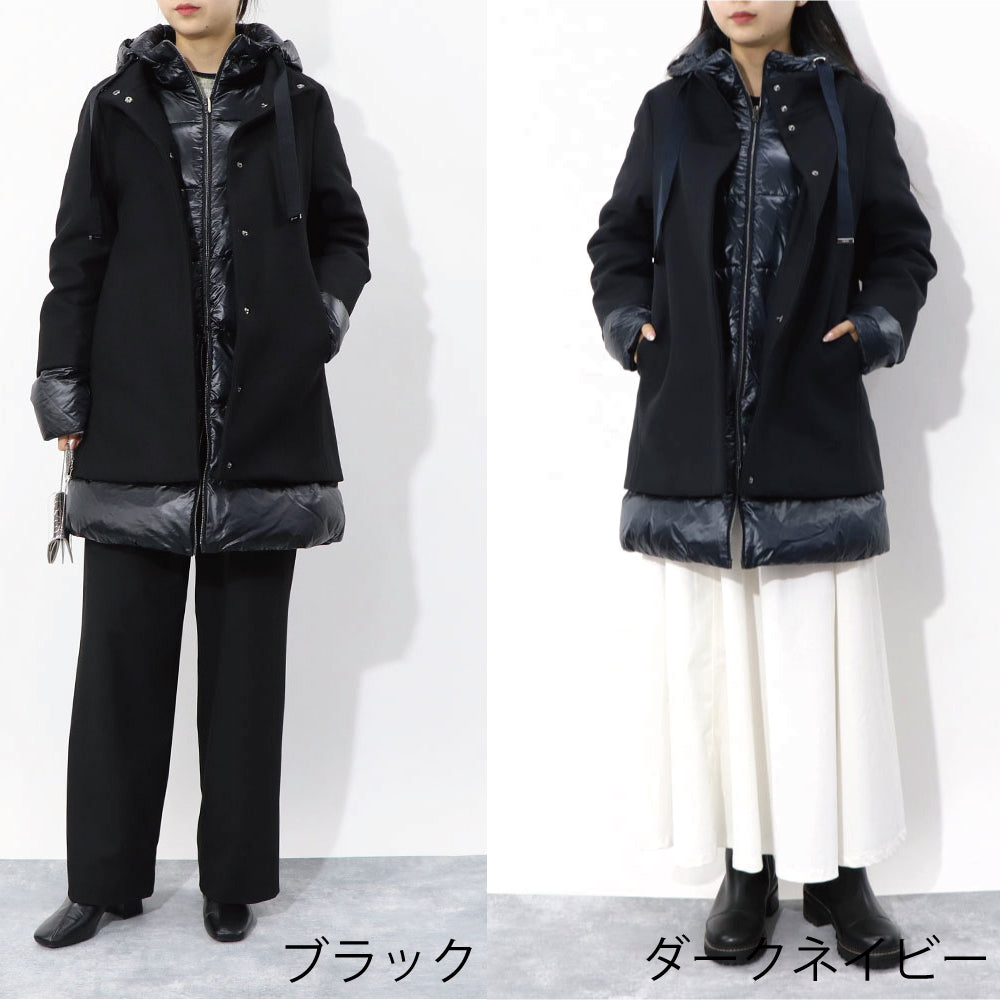 HERNO ダウンコート ウールツイル ウール ナイロン ダウン