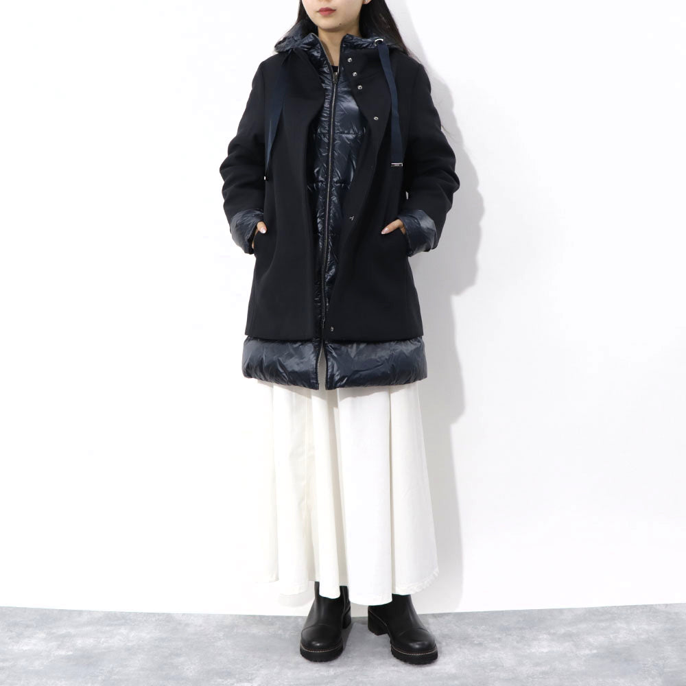 HERNO ダウンコート ウールツイル ウール ナイロン ダウン
