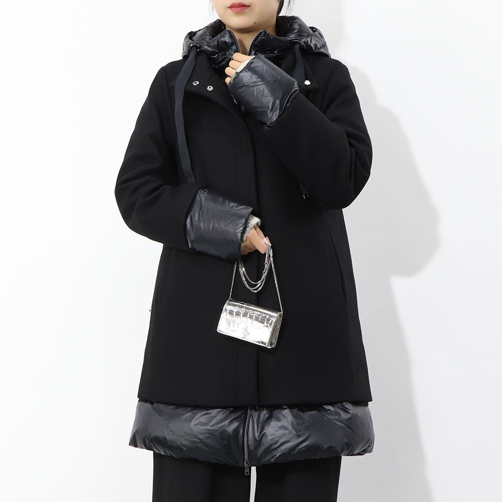 HERNO ダウンコート ウールツイル ウール ナイロン ダウン