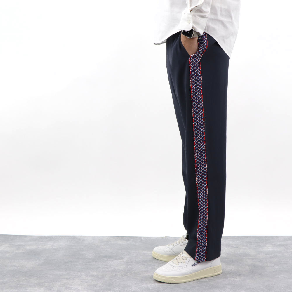 ケンゾー ボトムス トラックパンツ メンズ JOG PANT ネイビー ジョグパンツ ラインパンツ ボトムス サイドストライプ 柄 FA52PA1315AC 77