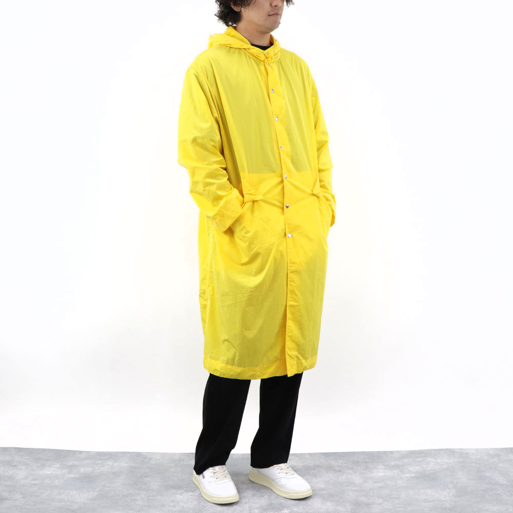 ケンゾー コート レインコート メンズ HOODED RAINCOAT ナイロン イエロー ナイロンコート ロングコート FA55OU3631ND 39