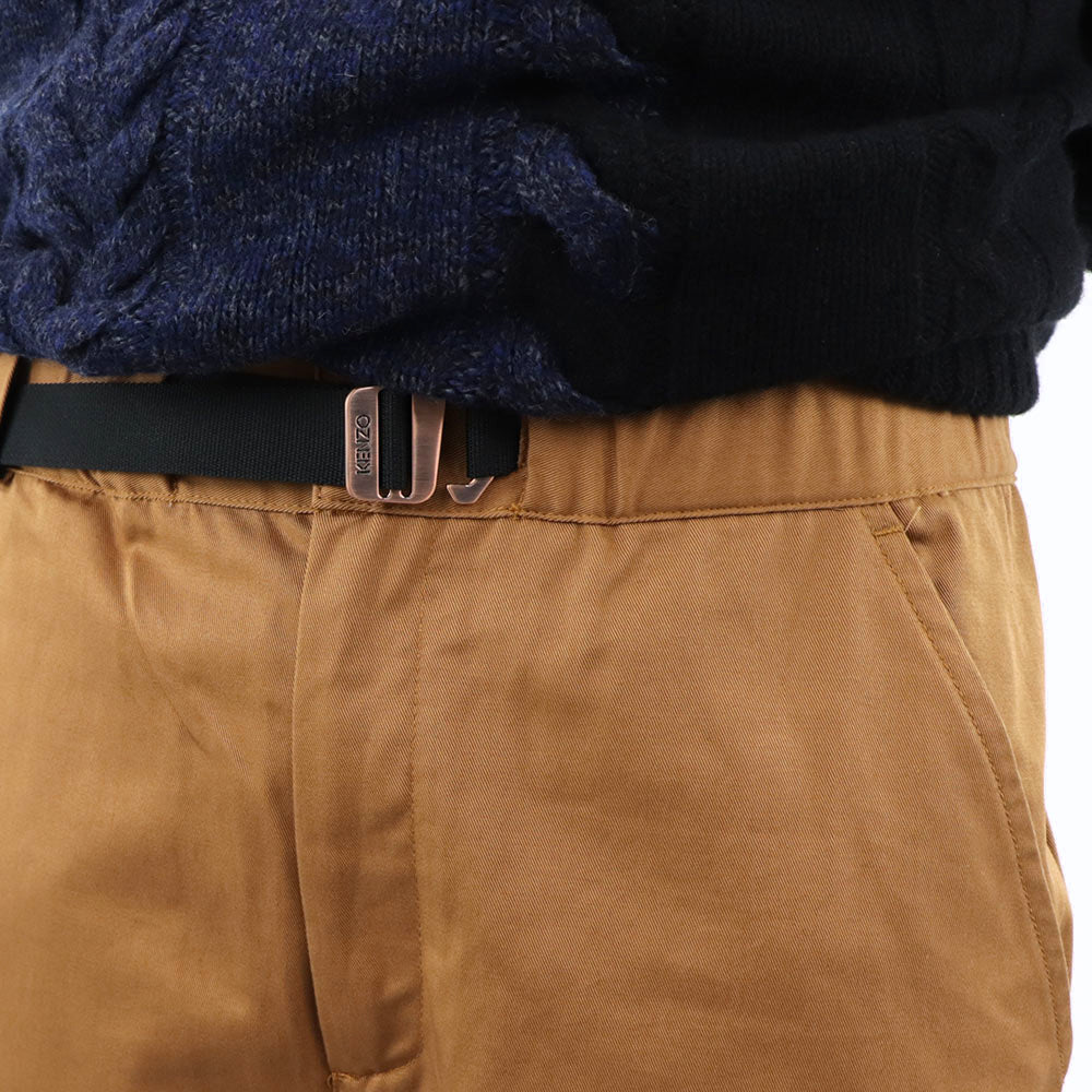 ケンゾー ボトムス メンズ STRAIGHT LEG BELTED PANT ブラウン ダークキャメル コットン ストレートカットパンツ ベルテッド ジャガード FA55PA3411RJ 14