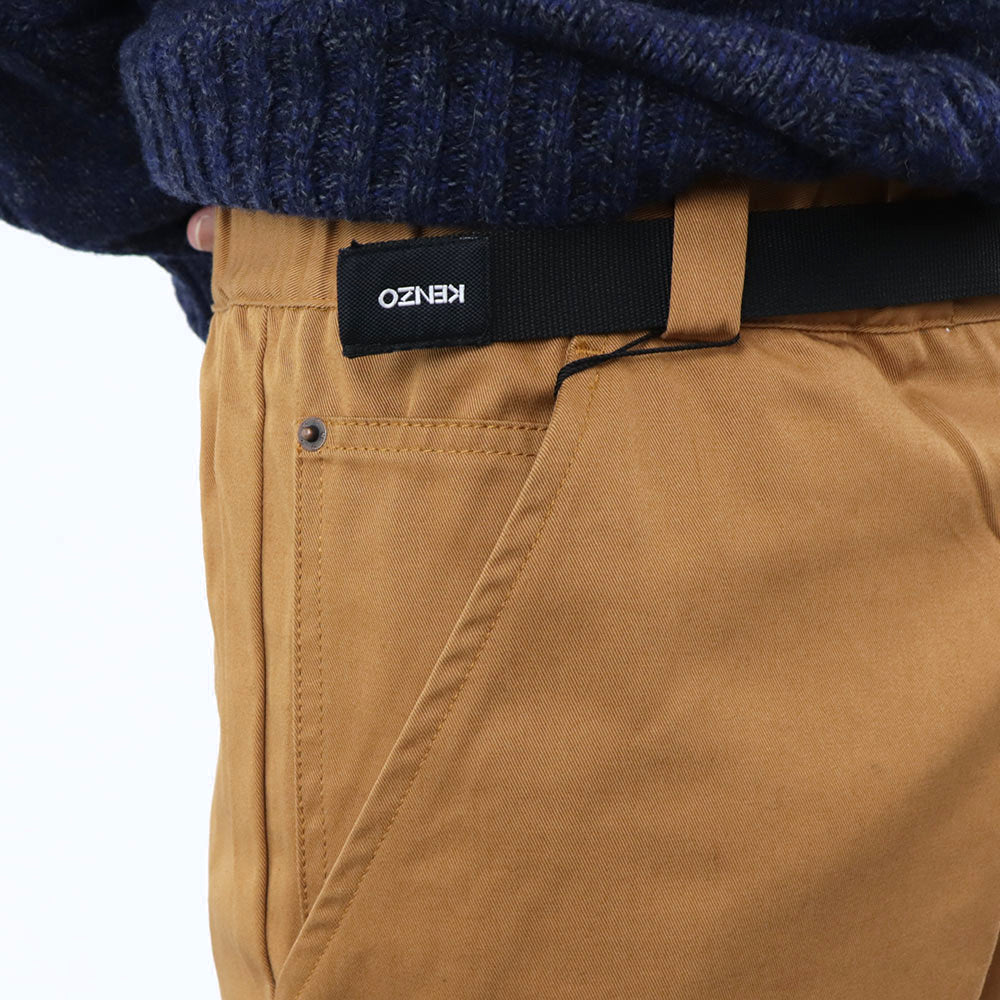 ケンゾー ボトムス メンズ STRAIGHT LEG BELTED PANT ブラウン ダークキャメル コットン ストレートカットパンツ ベルテッド ジャガード FA55PA3411RJ 14