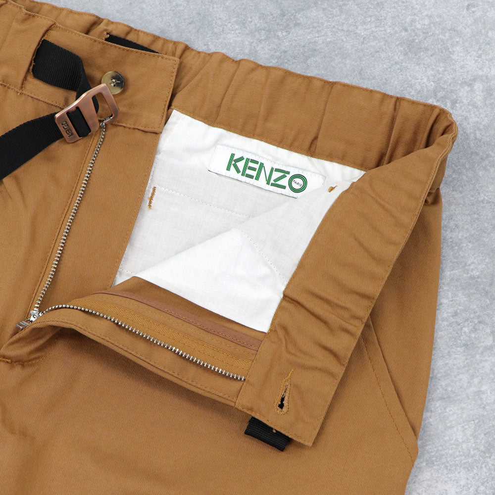 ケンゾー ボトムス メンズ STRAIGHT LEG BELTED PANT ブラウン ダークキャメル コットン ストレートカットパンツ ベルテッド ジャガード FA55PA3411RJ 14