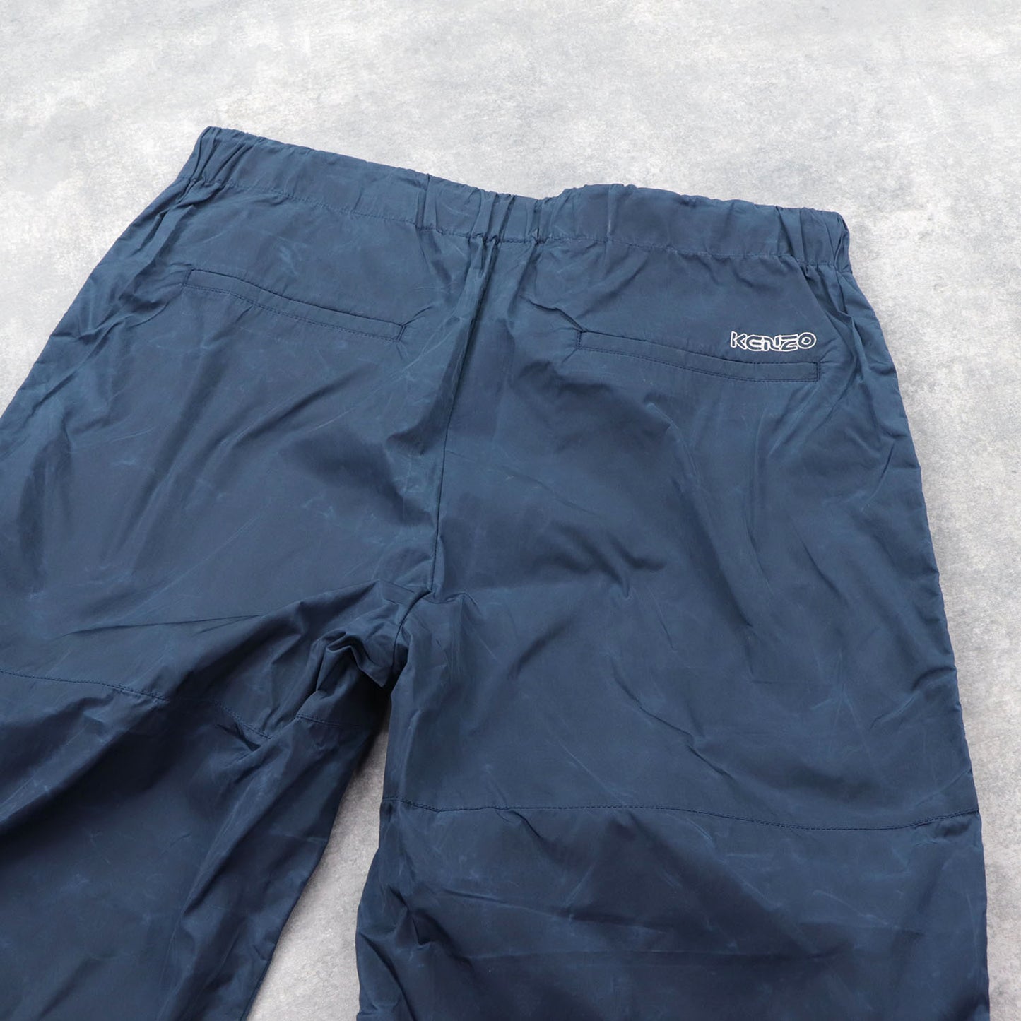 ケンゾー ボトムス ロングパンツ メンズ PATGHED JOG PANT ブルー ナイロン ロゴ 刺繍 FA55PA6831NW 73