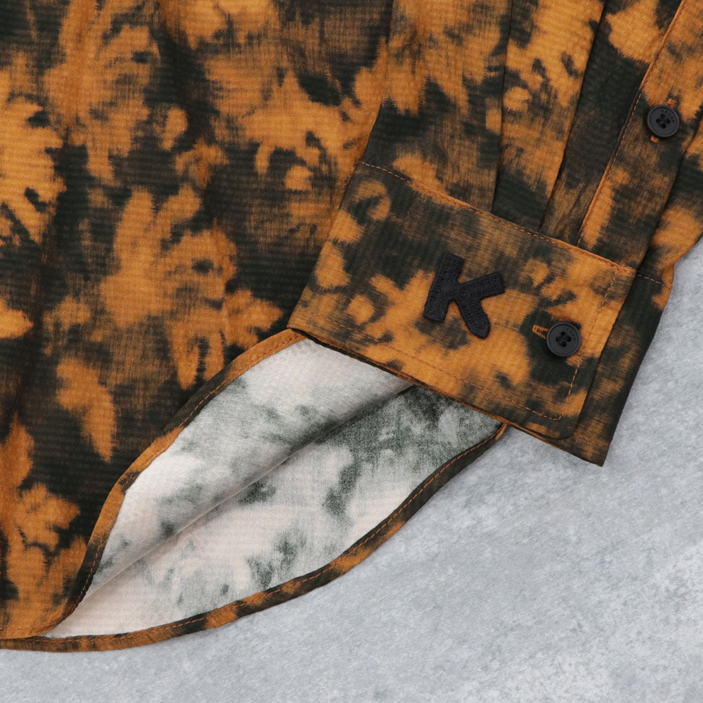 ケンゾー FB62CH030528 17 シャツ オレンジ ブラック