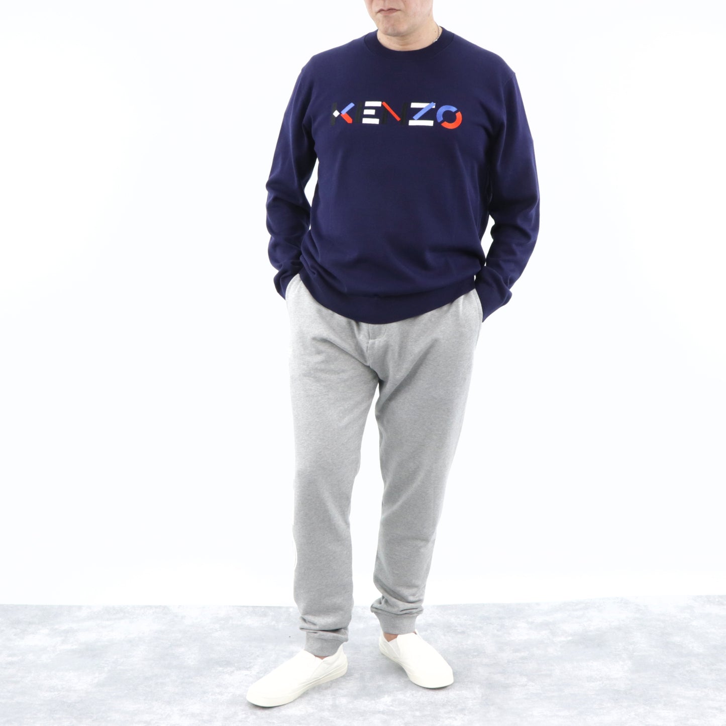 ケンゾー ニット BFB55PU5413L ネイビー クルーネック