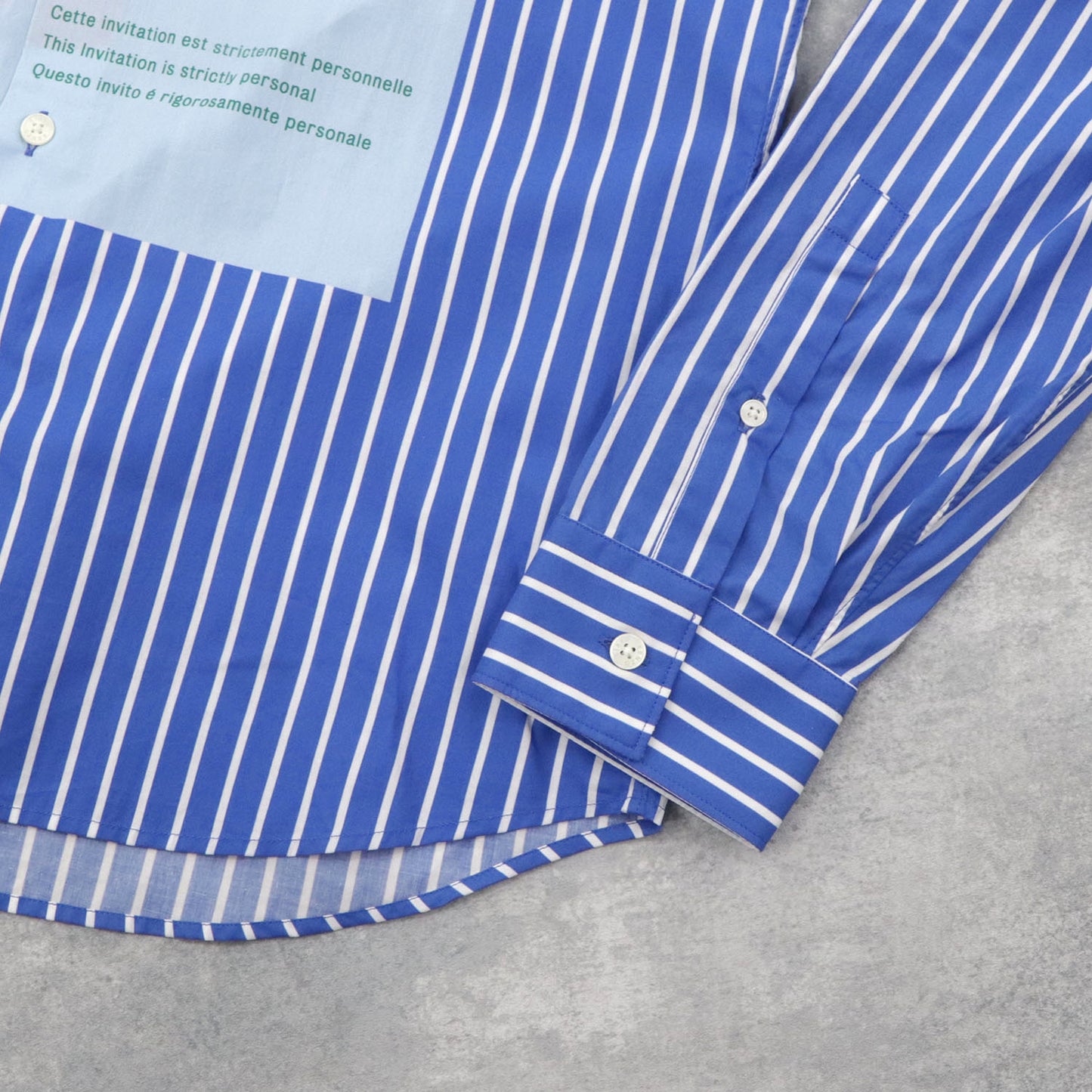 ケンゾー シャツ F955CH2241KL ブルー ストライプ ロゴ