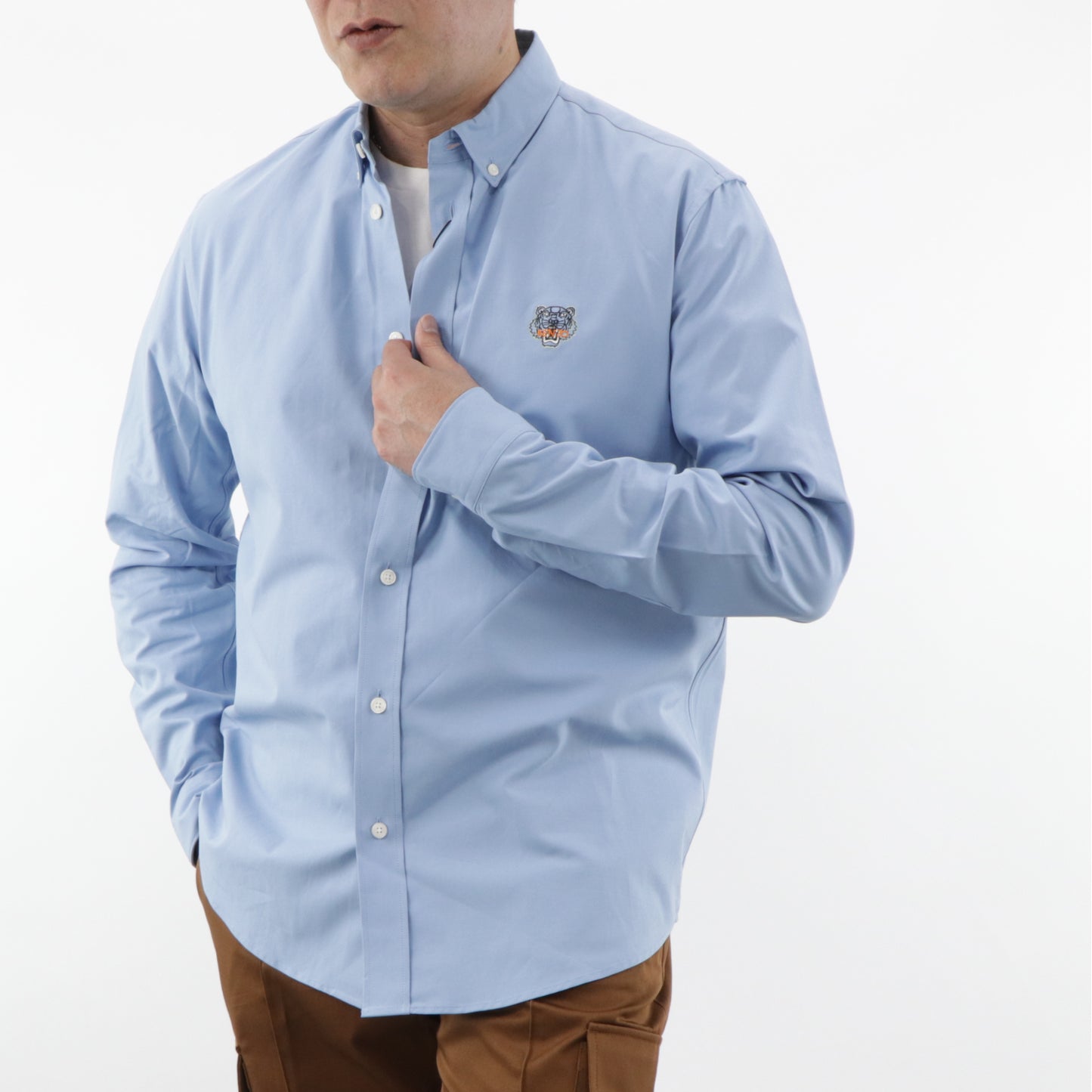 ケンゾー シャツ F955CH4001L ブルー系 ブラック