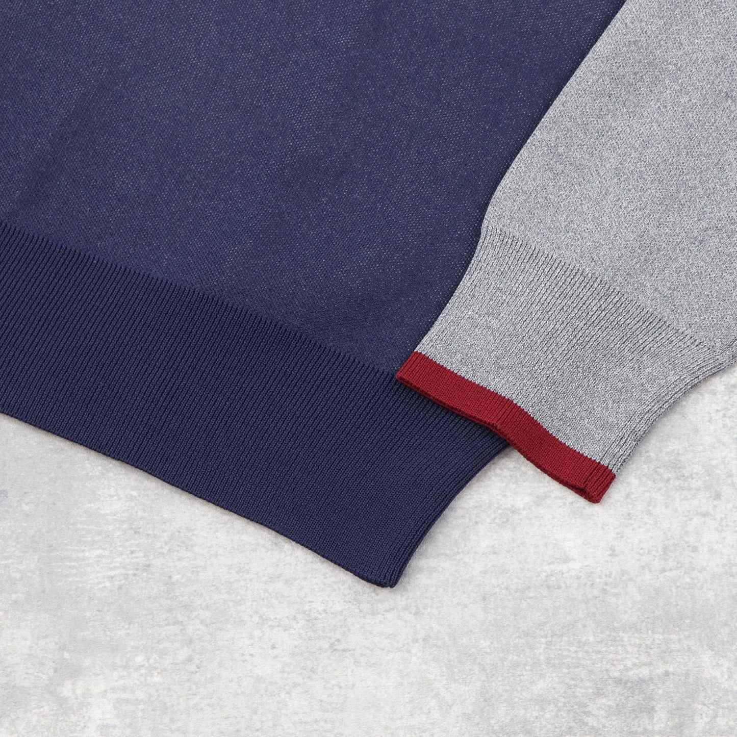 ケンゾー ニット F965PU2183LB ネイビー×グレー 長袖