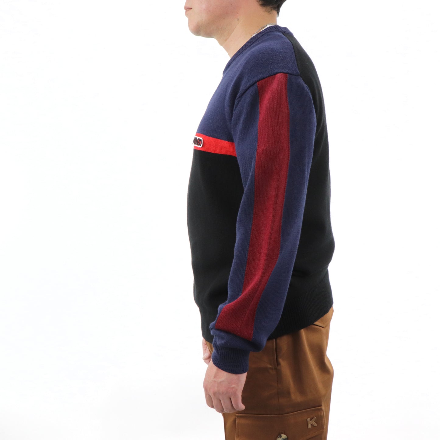 ケンゾー ニット F965PU2253BB ネイビー×ブラック