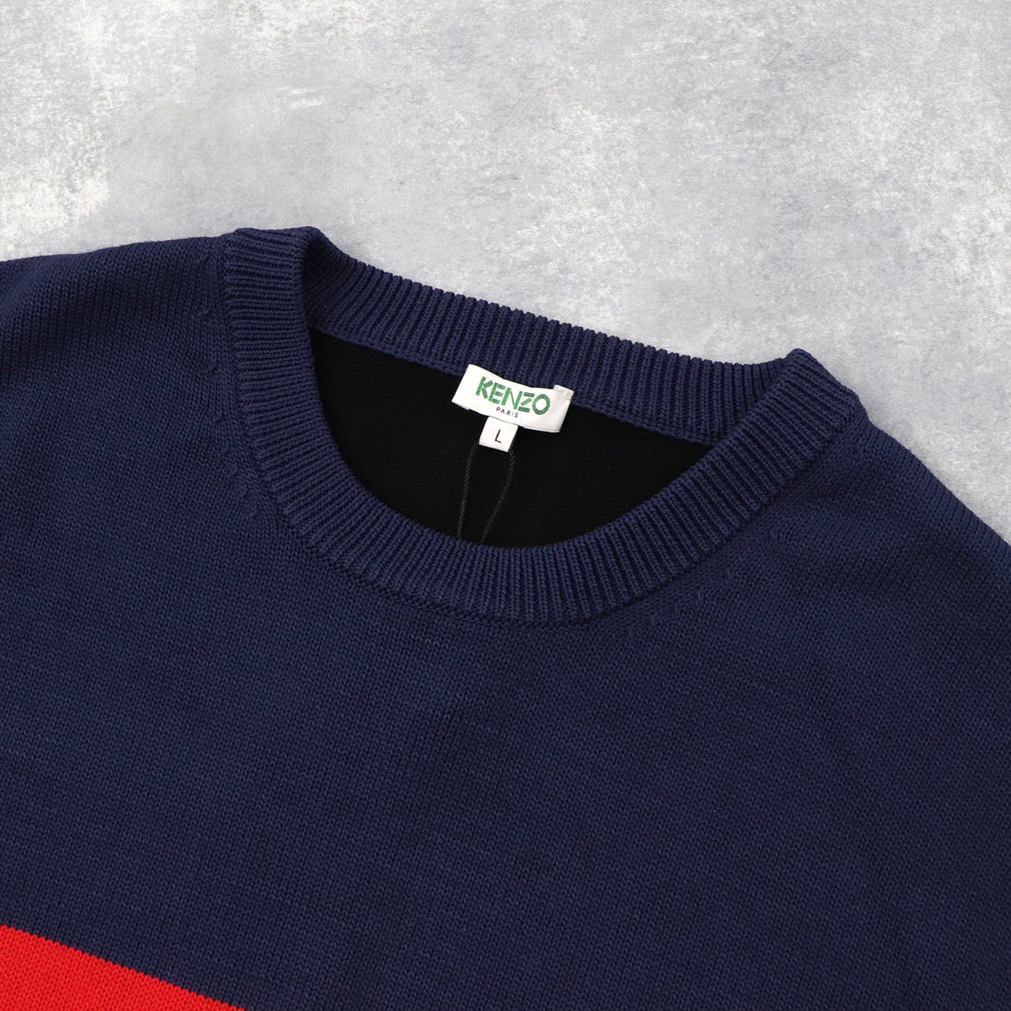 ケンゾー ニット F965PU2253BB ネイビー×ブラック