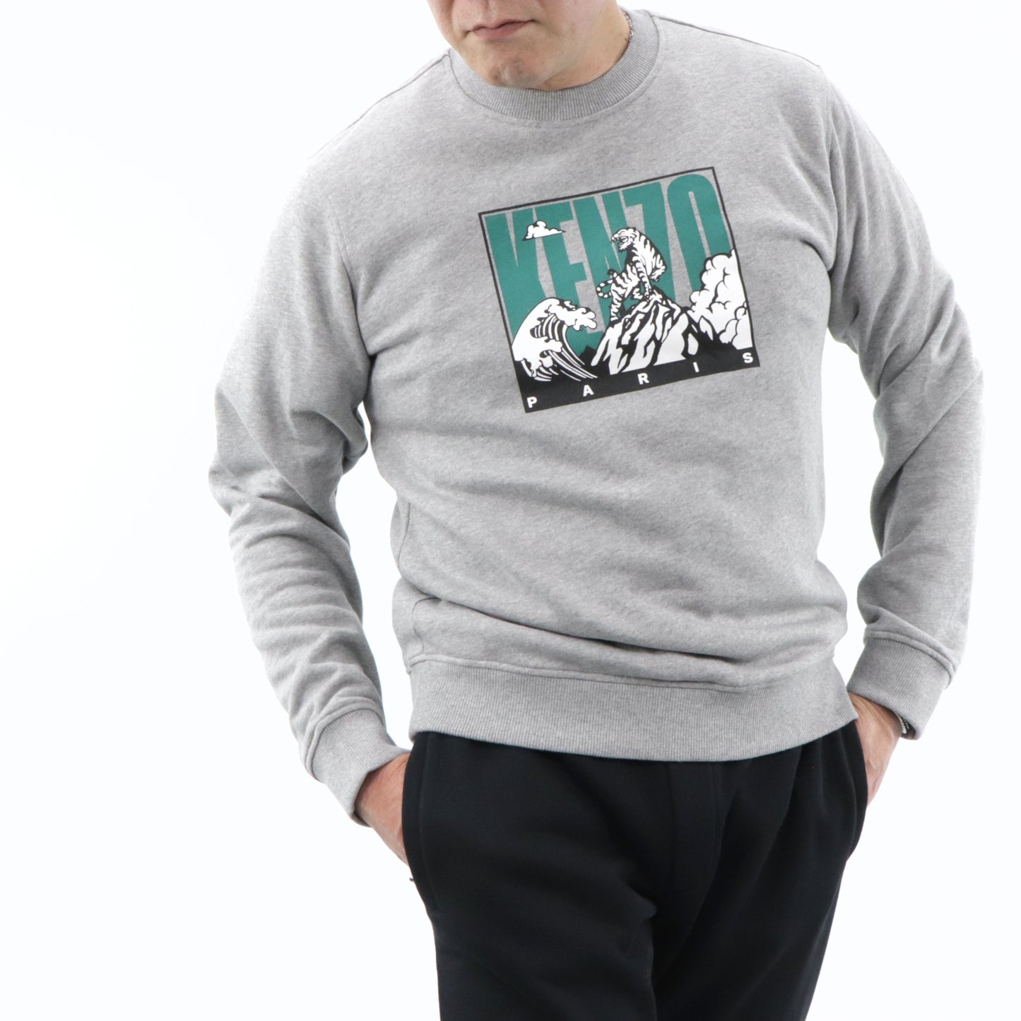 ケンゾー トレーナー F965SW1114ME グレー タイガー