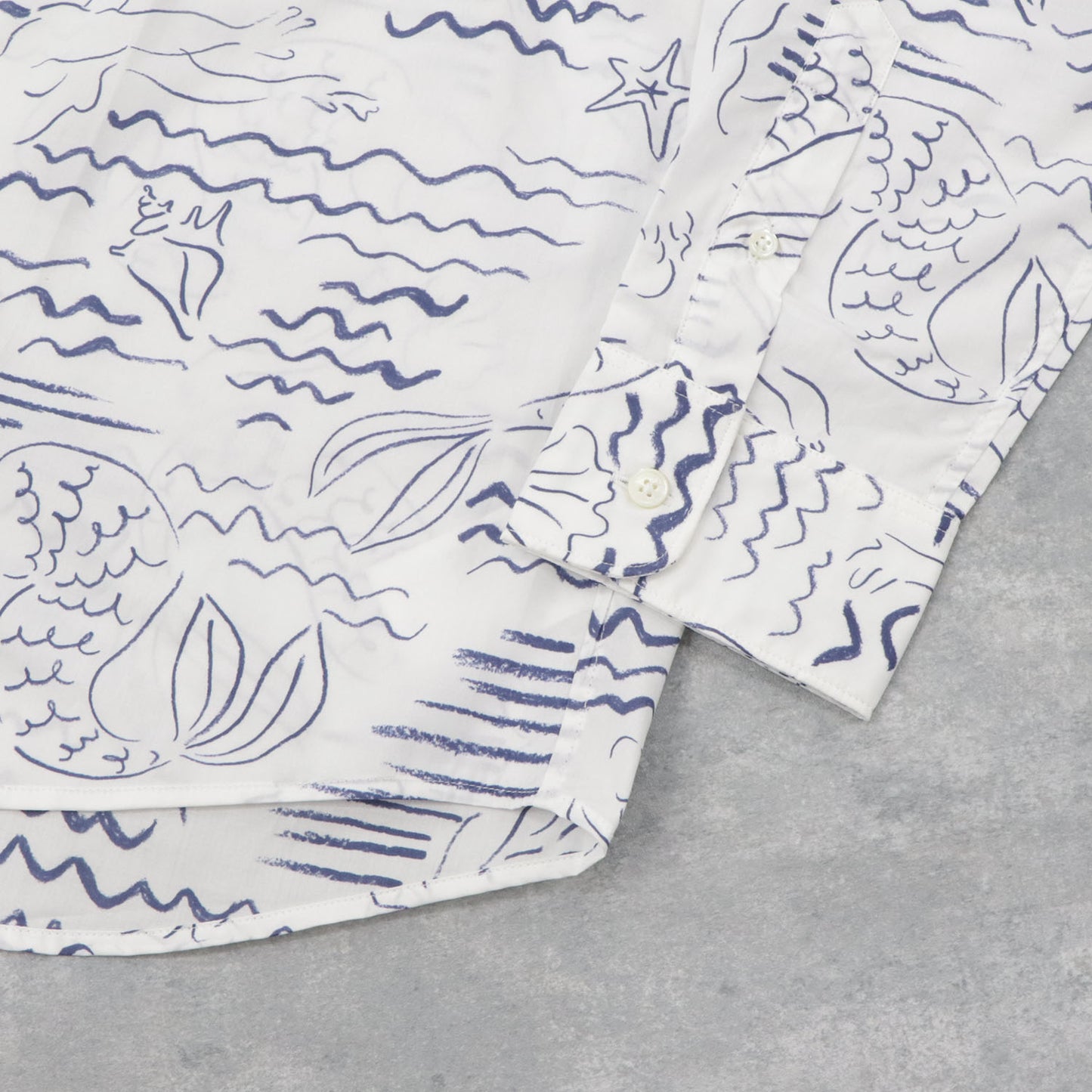 ケンゾー シャツ FA55CH8251KD ホワイト×ブルー