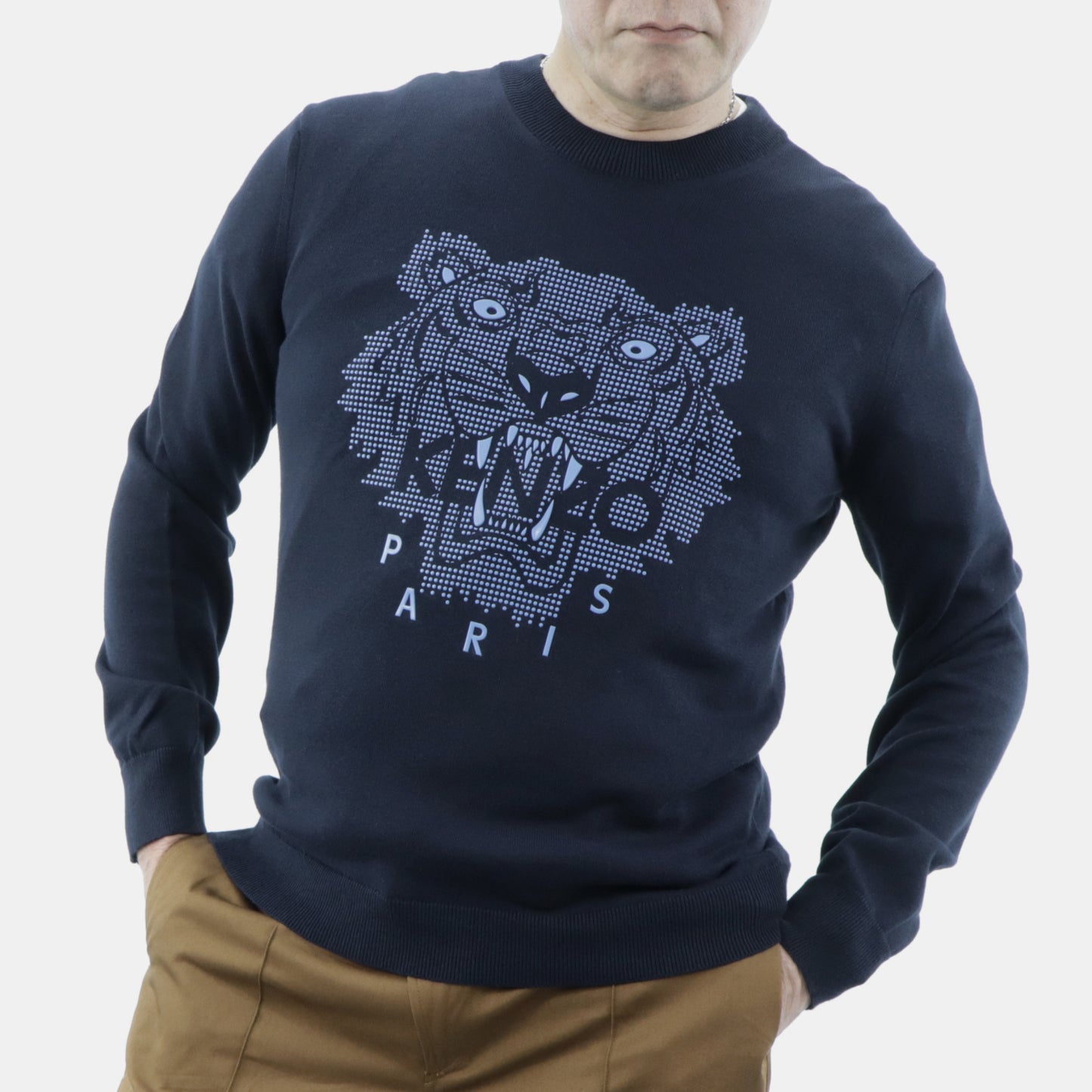 ケンゾー ニット FA55PU5003XB ネイビー×ブルー